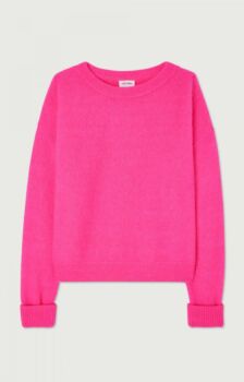 Pull vitow rose fluo alpaga laine