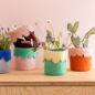 Cache Pot Laine Rabat Wavy Coral Pink 26