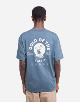 Tee-shirt gold steel blue