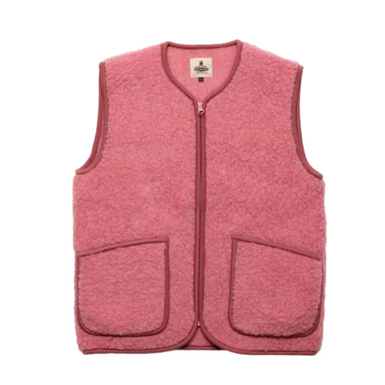 Veste Sans Manches Laine Rose