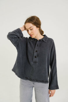 Surchemise joanie grey noir denim