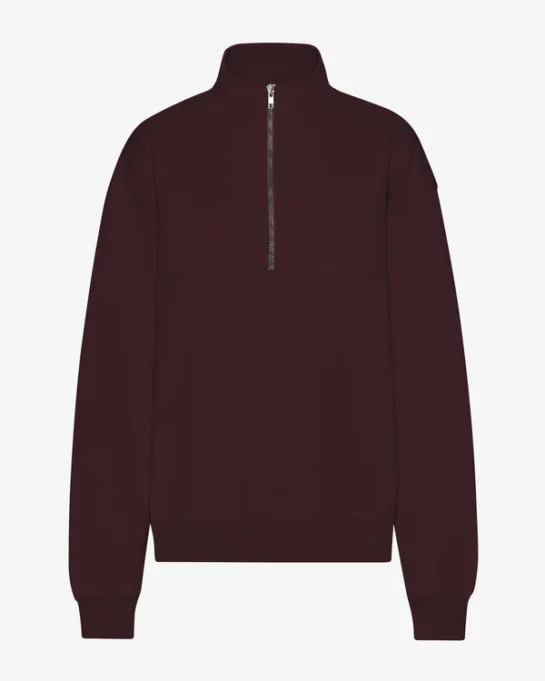 Quarter Zip Oxblood Red