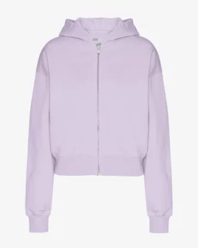 Veste crop zipée soft lavender