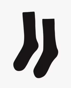 Chaussettes laine merinos deep black