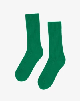 Chaussettes laine merinos kelly green
