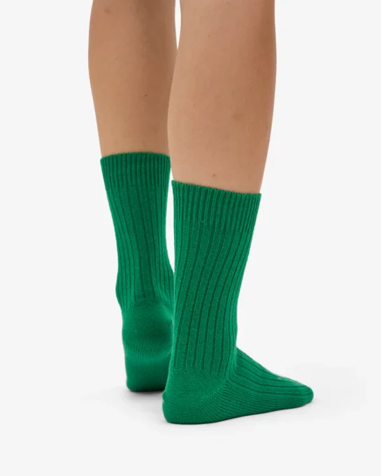Chaussettes Laine Merinos Kelly Green - Colorful Standard