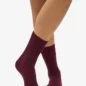 Chaussettes Laine Merinos Oxblood Red