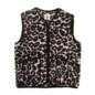 Veste Sans Manches Laine Léopard