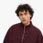 Quarter Zip Oxblood Red