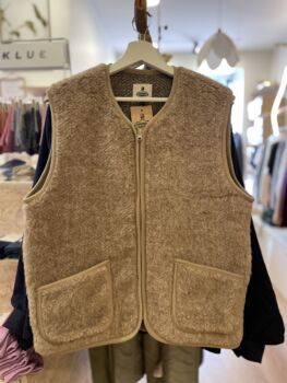 Veste sans manches laine camelio herringbone