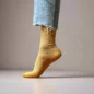 Chaussettes Glitter Lurex Jaune Moutarde 36-40