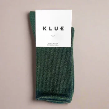 Chaussettes glitter lurex vert 36-40