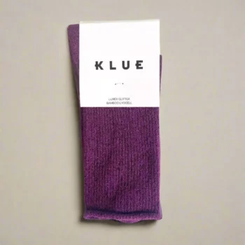 Chaussettes glitter lurex violet 36-40