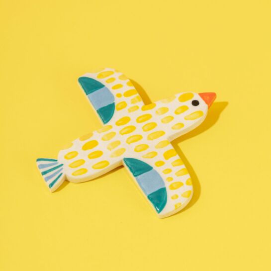 Céramique Oiseau Yellow Jaune