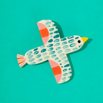 Céramique oiseau bird teal turquoise