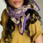 Foulard Grand Format Manon Prune