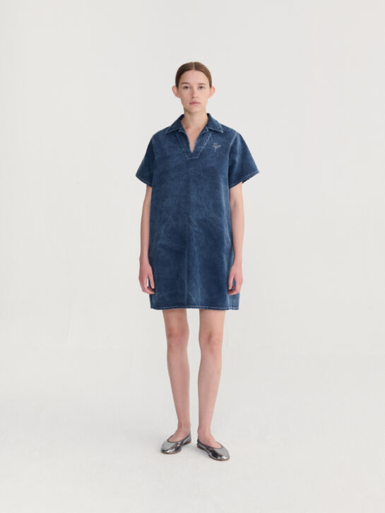 Robe Polo Brodée Fleur