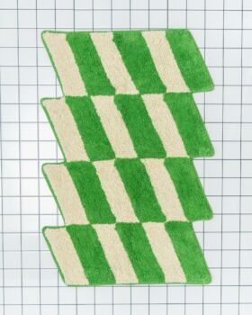 Tapis de bain cassette vert
