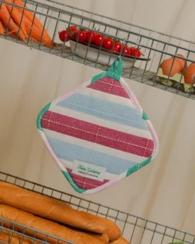 Manique carrée rayures