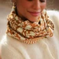 Foulard Grand Format Kate Caramel