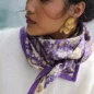 Foulard Grand Format Manon Prune