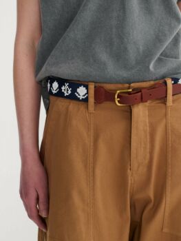 Ceinture embroidery pixel daisies