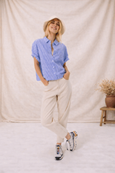 Chemise sacha mayfair bleu rayures