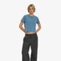 Crop Shirt Boxy Faded Indigo