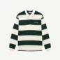 Polo Rugby Rayures Vert et Blanc