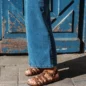 Sandales Bianca Léopard Foncé