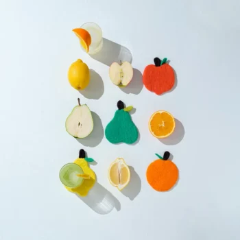 Coasters dessous de verres fruits