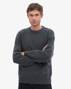 Pull oversized laine merinos lava grey