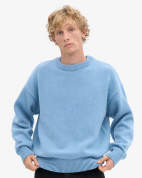 Pull oversized laine merinos stone blue