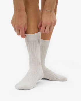 Chaussettes laine merinos snow melange