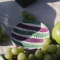 Coupelle Céramique Râpe Ail Rayures Violet Menthe