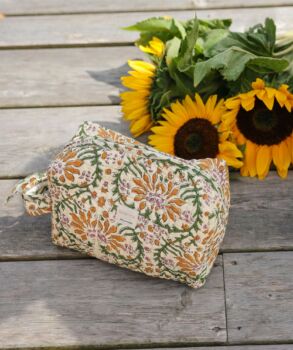Trousse de toilette grand format palmyre caramel beurre salé