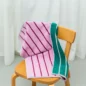 Serviette Main Petra Verte Et Rose