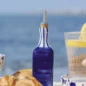 Distributeur Huile Bleu et Rayures