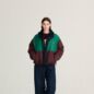 Veste Réversible Nylon Vert Bordeaux Bleu