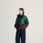 Veste Réversible Nylon Vert Bordeaux Bleu