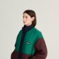 Veste Réversible Nylon Vert Bordeaux Bleu