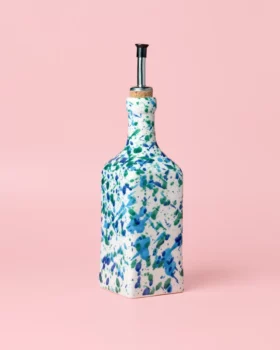 Distributeur huile d'olive bleu vert