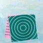 Serviette de Bain Petra Grand Format Vert et Rose