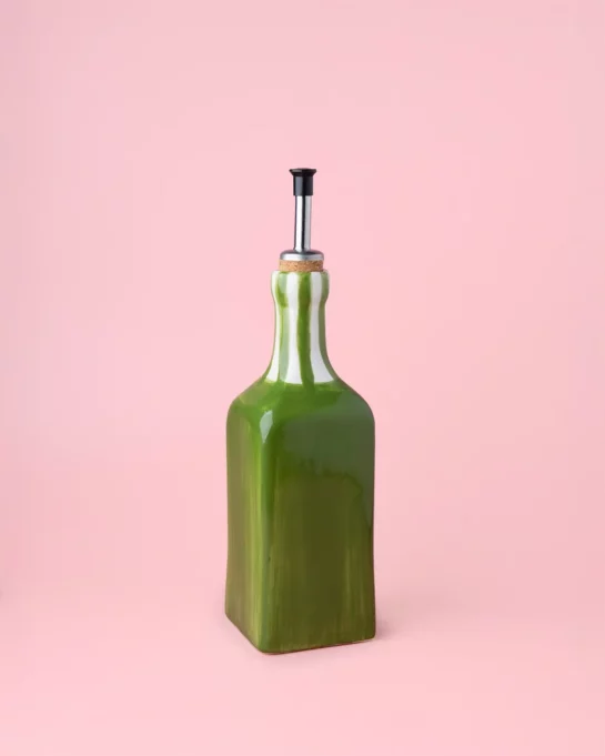 Distributeur Huile Vert et Rayures
