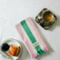 Lot de 2 Serviettes de table Rose et Verte