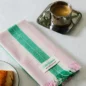 Lot de 2 Serviettes de table Rose et Verte