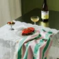 Lot de 2 Serviettes de table Rose et Verte
