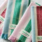 Lot de 2 Serviettes de table Rose et Verte