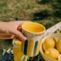 Tasse Gobelet Rayures Jaune et Vert