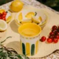 Tasse Gobelet Rayures Jaune et Vert
